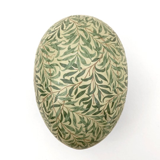 6" Willow Bough William Morris Papier Mache Easter Egg Container ~ Germany